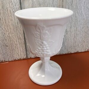 Vintage Harvest Milk Glass by Indiana‎ Colony Depression Glass water goblet